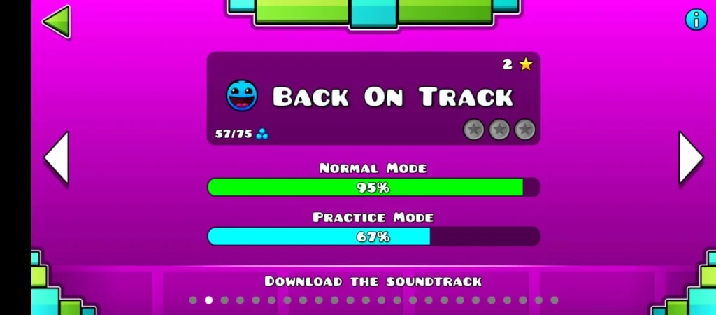 Geometry Dash GameiOS level back on track